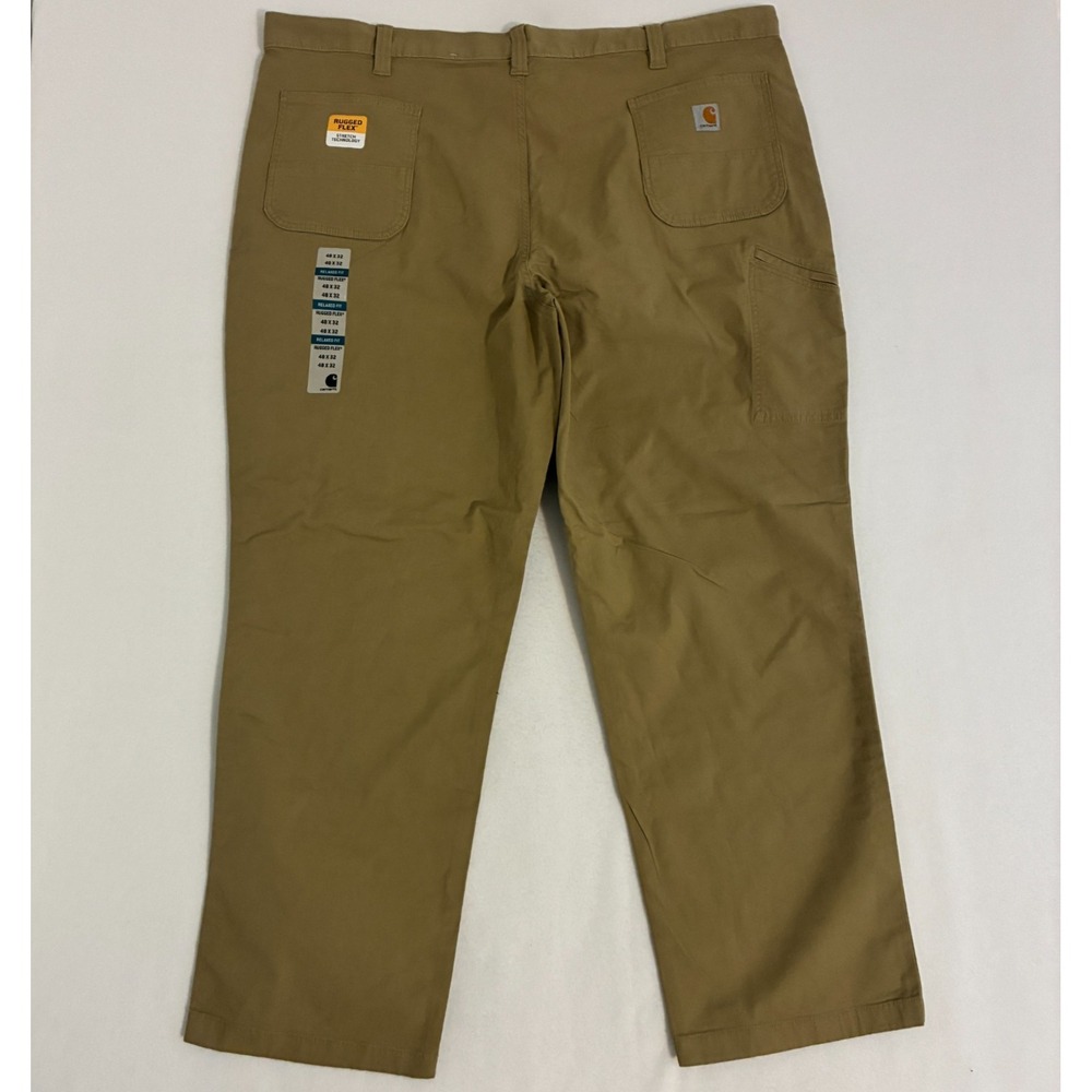 NEW Carhartt Rugged Flex Relaxed Fit Work Pants Men 48x32 Brown Utility Gorpcore